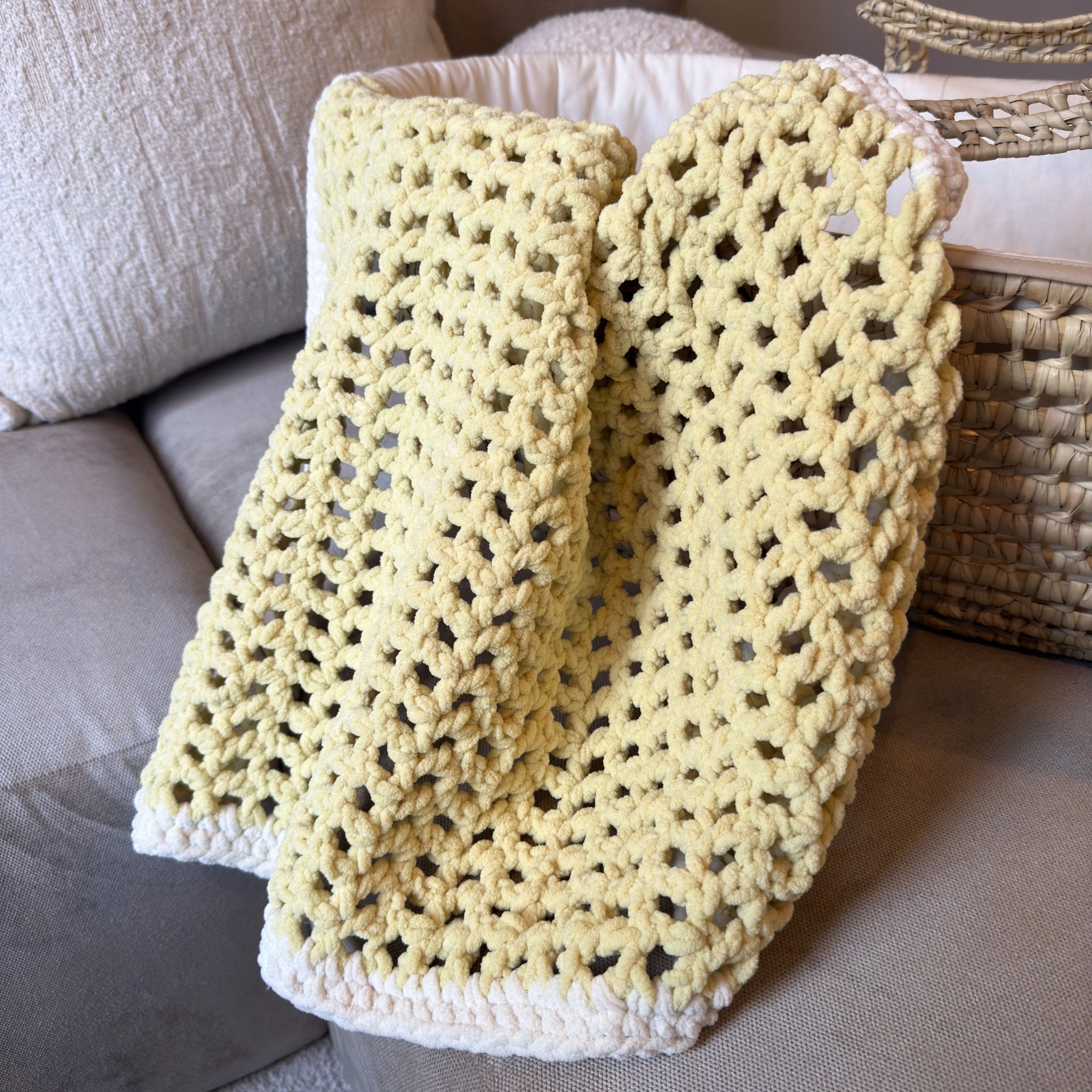 Baby Blanket - Lemon and Ivory